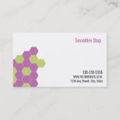 Carte de visite de fidélité de client de Smoothie (Dos)