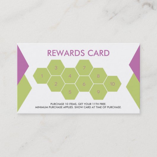 Carte de visite de fidélité de client de Smoothie (Devant)