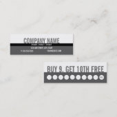 Carte de visite de fidélité de client (l'achat 9 (Devant / Derrière)