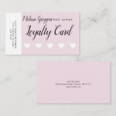 Carte de visite de fidélité de l'artiste du clou r (Devant / Derrière)