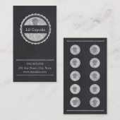 Carte de visite de fidélité de petit gâteau (Devant / Derrière)