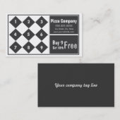 Carte de visite de fidélité de pizza (Devant / Derrière)