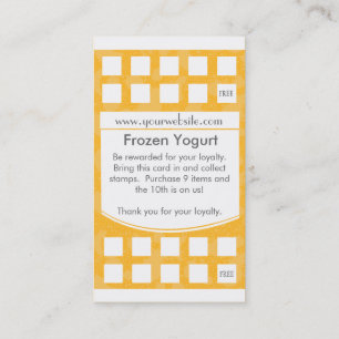 Carte de visite de fidélité de yogourt glacé