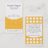 Carte de visite de fidélité de yogourt glacé (Devant / Derrière)