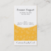 Carte de visite de fidélité de yogourt glacé (Devant)