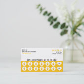 Carte de visite de fidélité du yogourt congelé (Debout devant)