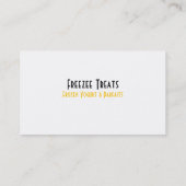 Carte de visite de fidélité du yogourt congelé (Dos)