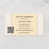 Carte de visite de fidélité Gold Ivory Chic (Dos)