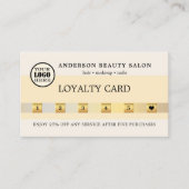 Carte de visite de fidélité Gold Ivory Chic (Devant)