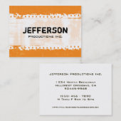 Carte de visite de Fierce Orange Grunge Large (Devant / Derrière)