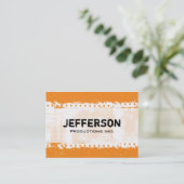 Carte de visite de Fierce Orange Grunge Large (Debout devant)