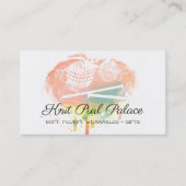 Carte de visite de fil d'aiguilles de tricot (Devant)