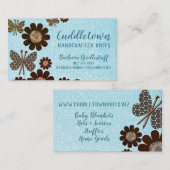 Carte de visite de fil d'aiguilles de tricot de (Devant / Derrière)