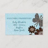 Carte de visite de fil d'aiguilles de tricot de (Dos)