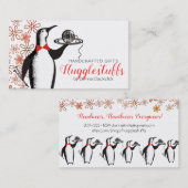 Carte de visite de fil d'aiguilles de tricot de (Devant / Derrière)