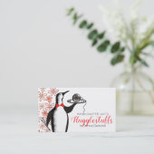 Carte de visite de fil d'aiguilles de tricot de (Debout devant)