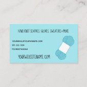 Carte de visite de fil de tricoteuse d'artisan de (Dos)