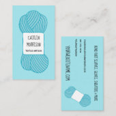 Carte de visite de fil de tricoteuse d'artisan de (Devant / Derrière)