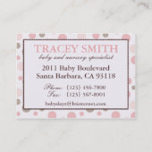 Carte de visite de fille (Dos)