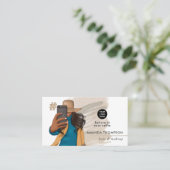 Carte de visite de fille au selfie à la mode (Debout devant)