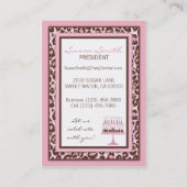 Carte de visite de fille de guépard (Dos)