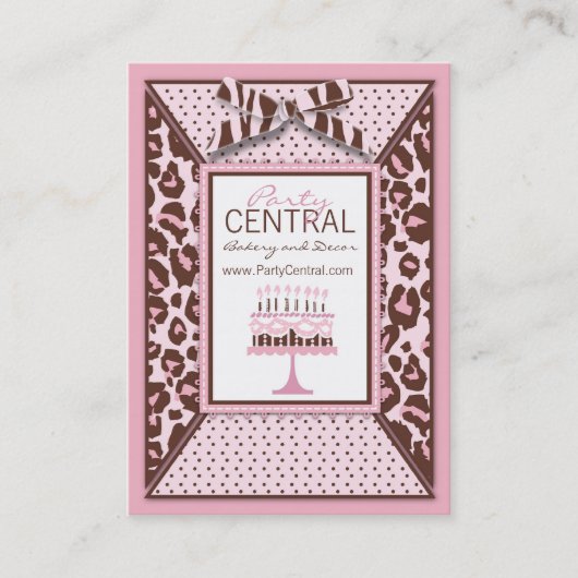 Carte de visite de fille de guépard (Devant)