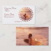 Carte de visite de fille de surfer (Devant / Derrière)