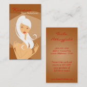Carte de visite de fille de vecteur de spa de (Devant / Derrière)