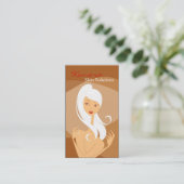 Carte de visite de fille de vecteur de spa de (Debout devant)