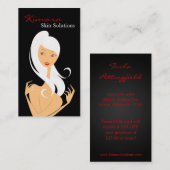 Carte de visite de fille de vecteur de spa de (Devant / Derrière)