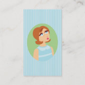 Carte de visite de fille rétro (Dos)
