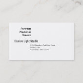 carte de visite de film de 35mm (Dos)