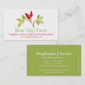 Carte de visite de fines herbes de fournisseurs de (Devant / Derrière)