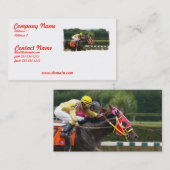 Carte de visite de finition de course de cheval (Devant / Derrière)