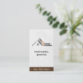 Carte de visite de finition en bois du toit en mét (Debout devant)