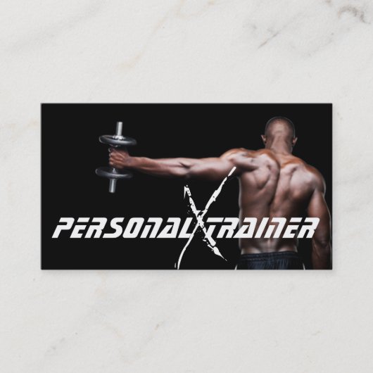 Carte de visite de fitness du formateur personnel (Devant)