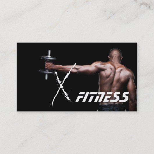 Carte de visite de fitness du formateur personnel (Devant)