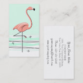 Carte de visite de Flamant rose (Devant / Derrière)