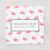 Carte de visite de Flamant rose rose tropical (Dos)