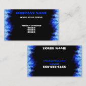carte de visite de flamme bleue (Devant / Derrière)