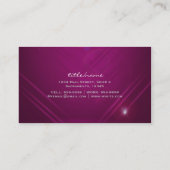 Carte de visite de flamme rose magenta (Dos)