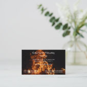 Carte de visite de flammes réalistes (Debout devant)