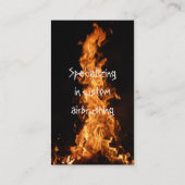 Carte de visite de flammes réalistes (Dos)