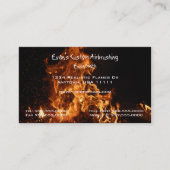 Carte de visite de flammes réalistes (Devant)