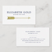 Carte de visite de flèche d'or (Devant / Derrière)