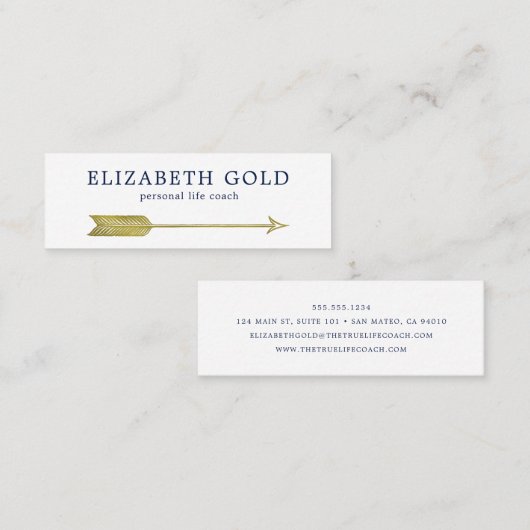 Carte de visite de flèche d'or (Devant / Derrière)