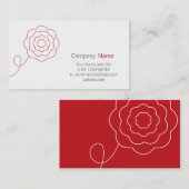 Carte de visite de fleur (Devant / Derrière)