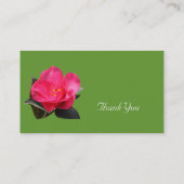 carte de visite de fleur de camélia rose (Dos)