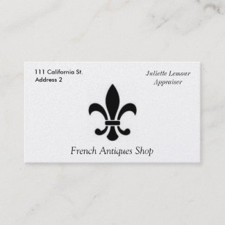 Carte de visite de Fleur De Lis