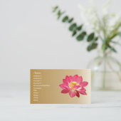 Carte de visite de fleur de Lotus (Debout devant)